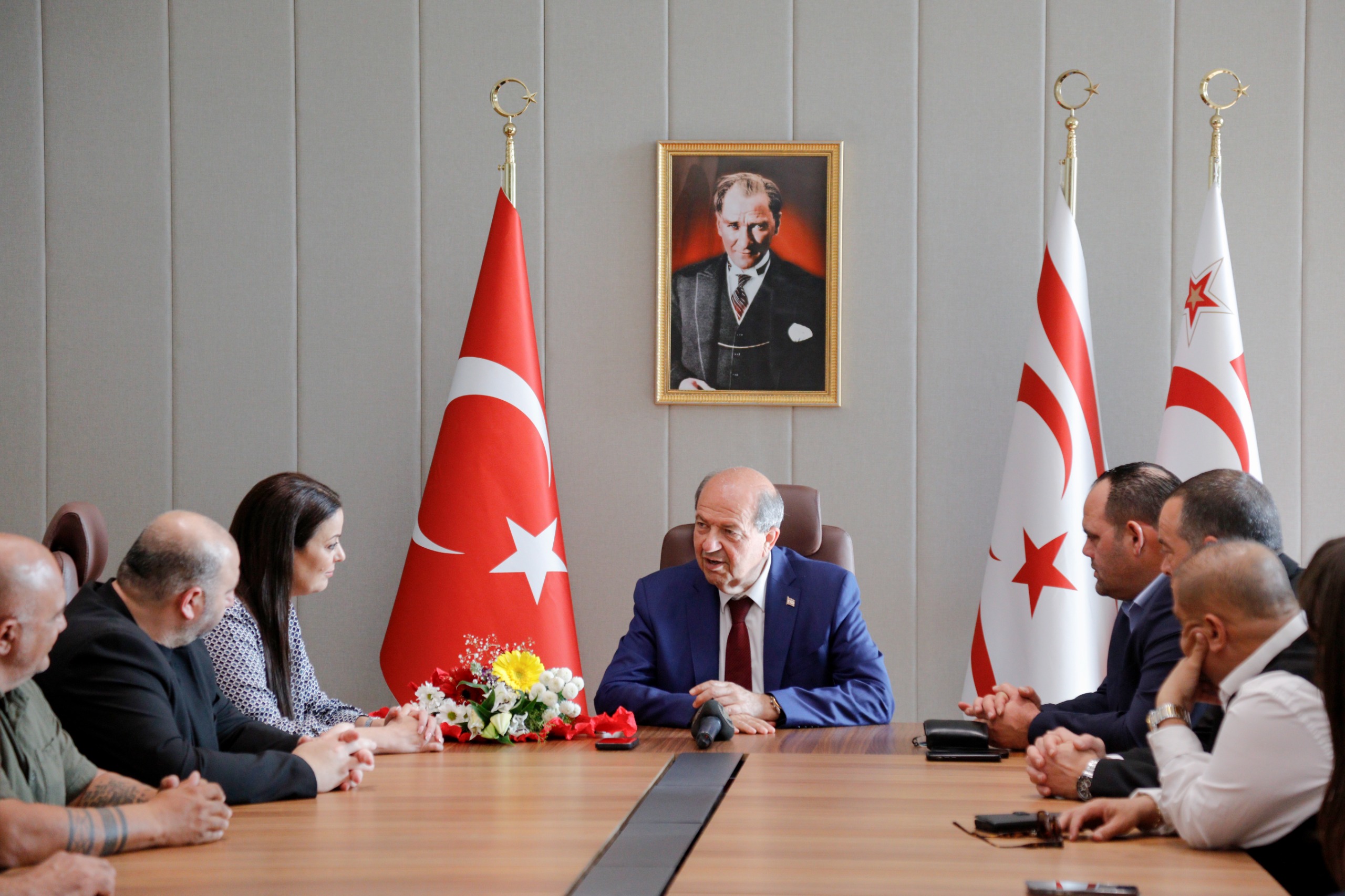 Tatar, Gönyeli Spor Kulübü Başkanı Baştaş ve Yönetim Kurulu’nu kabul etti