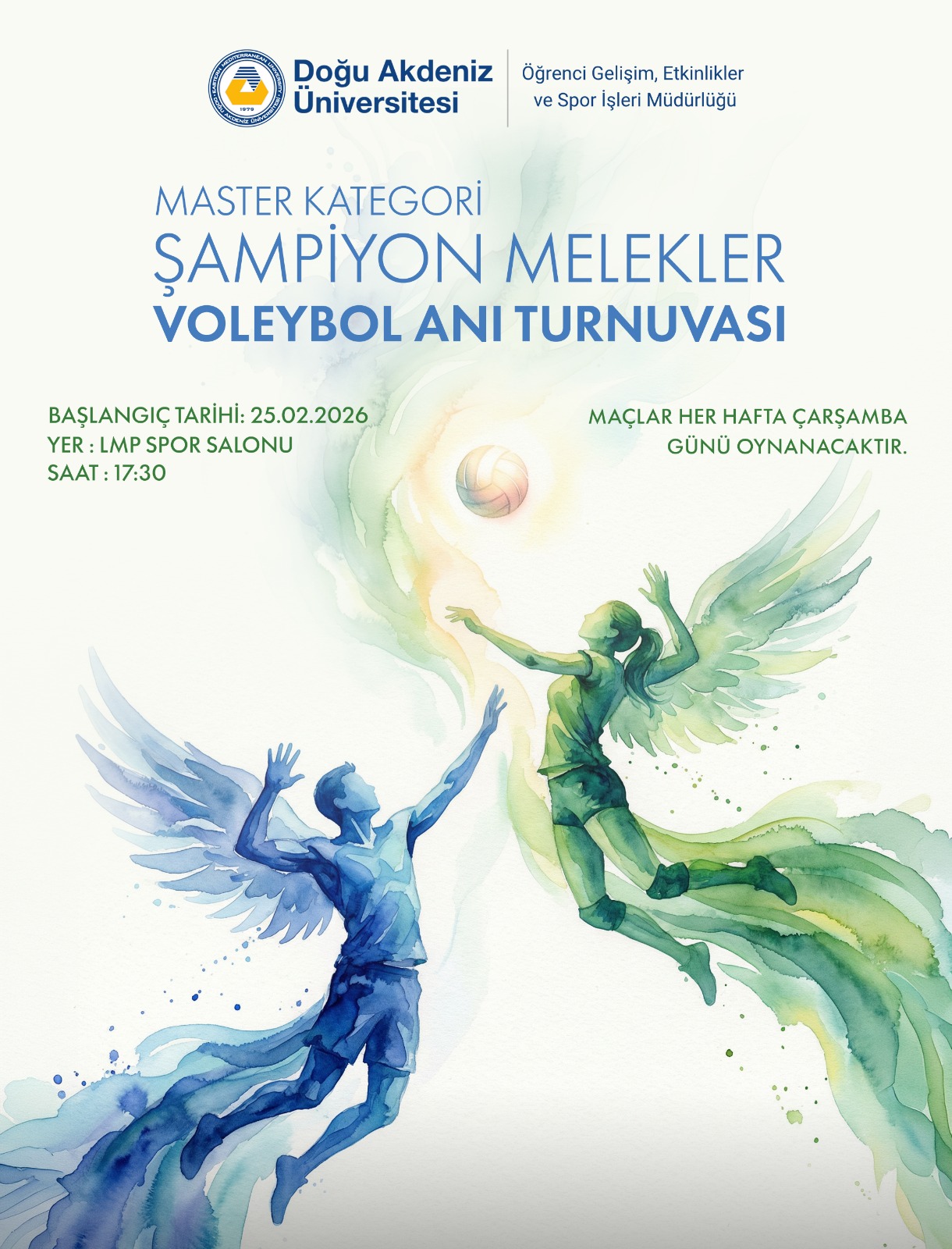 DAÜ’de “Şampiyon Melekler Voleybol Anı Turnuvası” yapılıyor