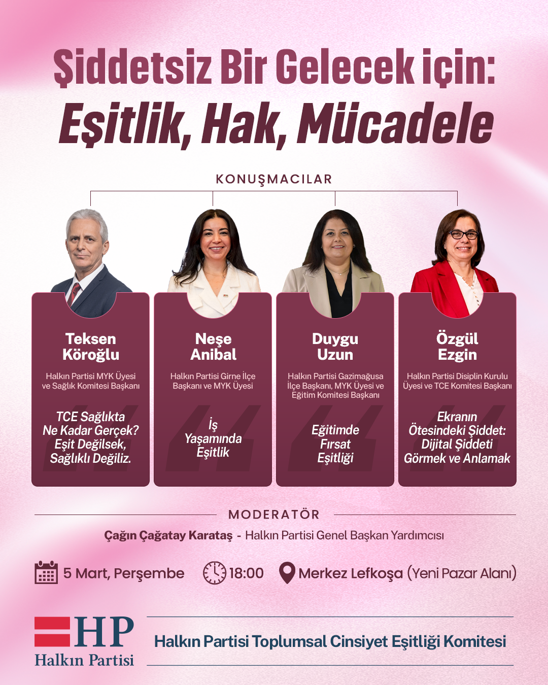 HP 8 Mart için panel düzenliyor